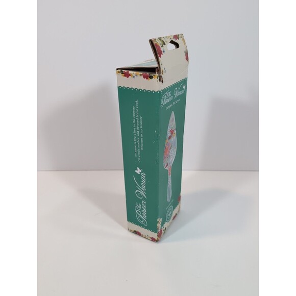 The Pioneer Woman Spring Celia Ceramic Aqua Pie Server Dishwasher Safe NEW - Picture 4 of 7